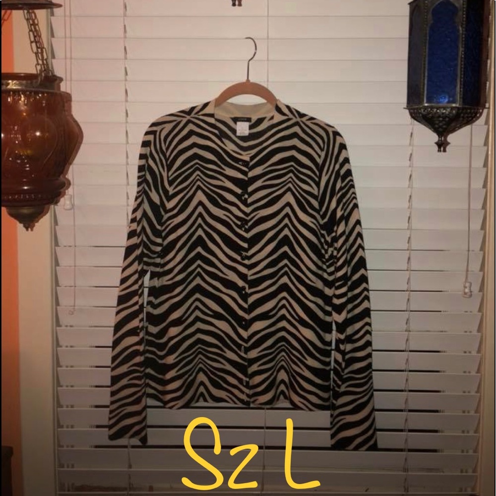 J. Crew Zebra Cardigan